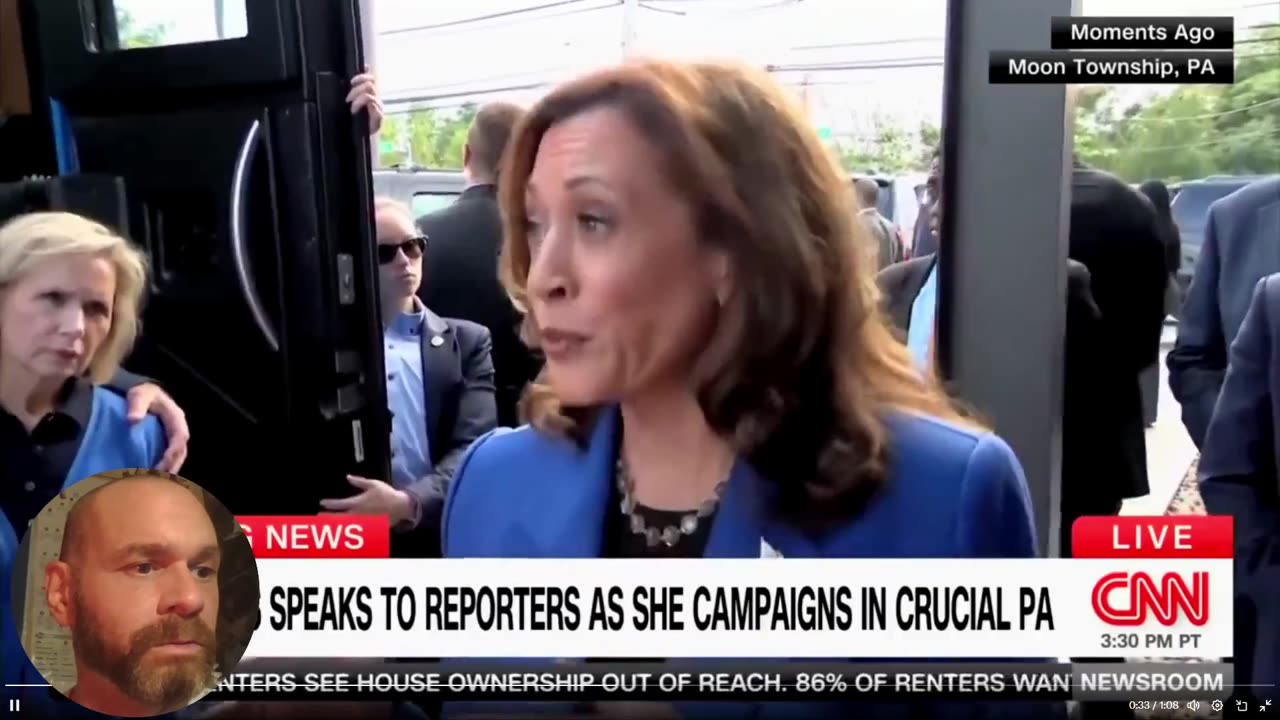 Kamala Harris struggles to answer after a reporter asks her about economic policy