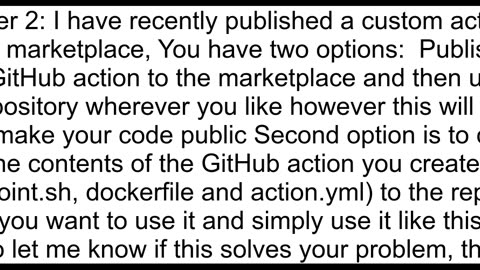 How to use a custom github action from another repository in my organization