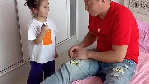 Child Girl & Father Funny Video 🤣 Watch Now Gyes