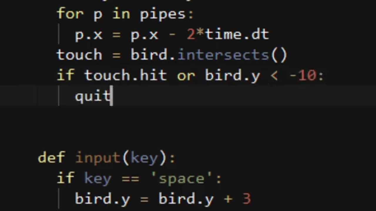 Flappy bird code in python