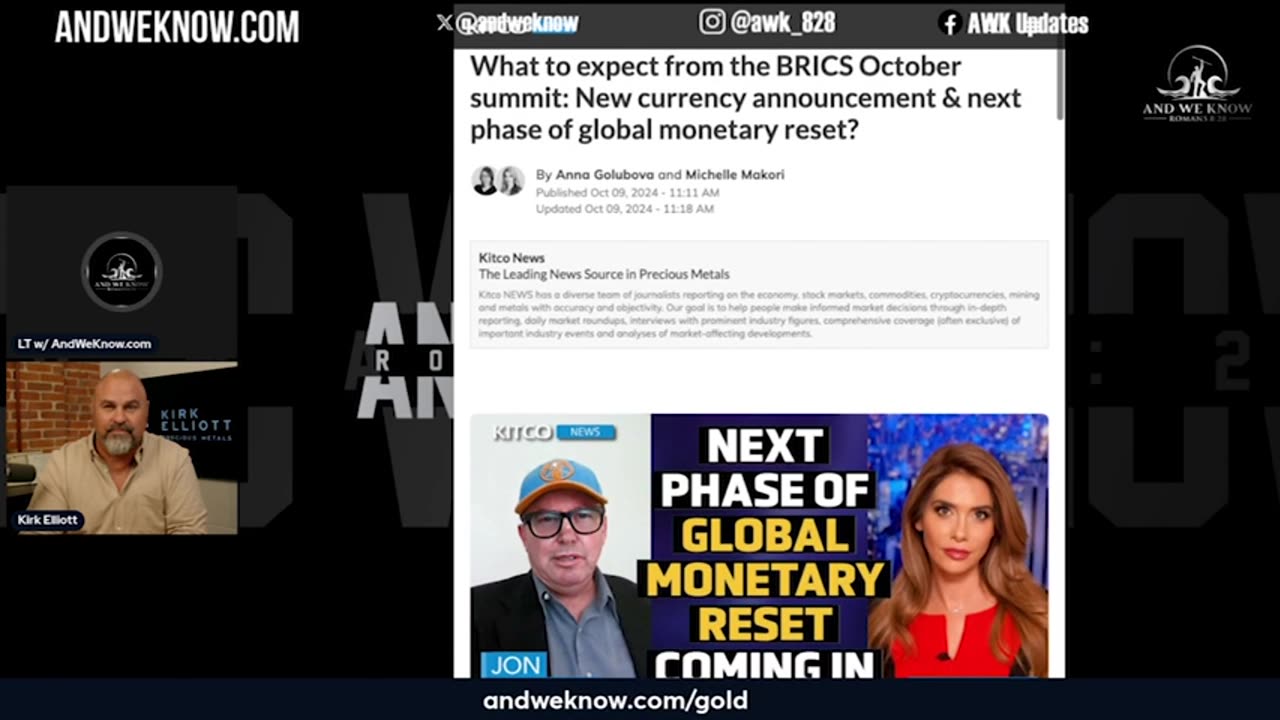 10.20.24- LT w- Dr. Elliott- BRICS meeting - next phase of monetary reset on Earth, Understand