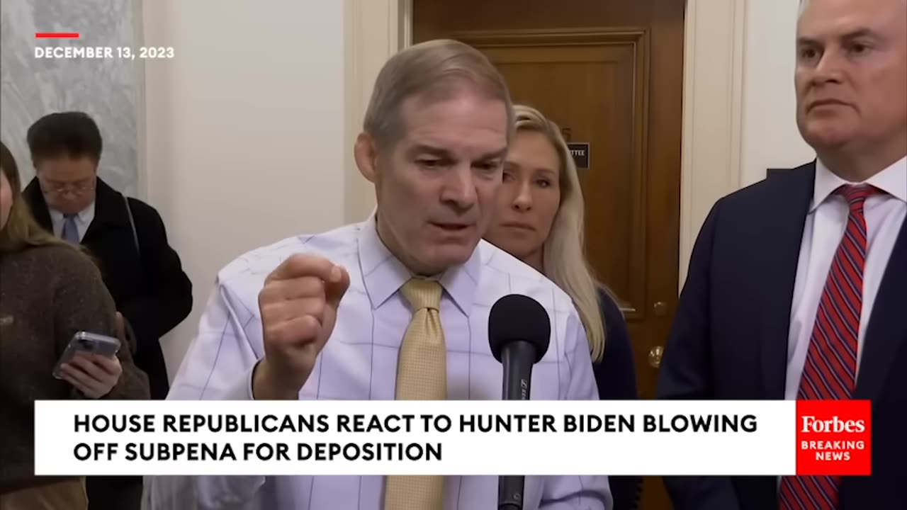 BREAKING NEWS- Jim Jordan Issues Blunt Warning Of 'Contempt Of Congress' Charge Against Hunter Biden