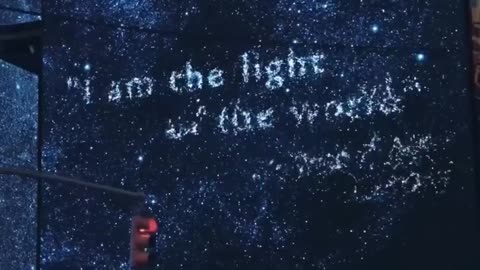 Time Square Ads All Shut Off To Show Christmas Story