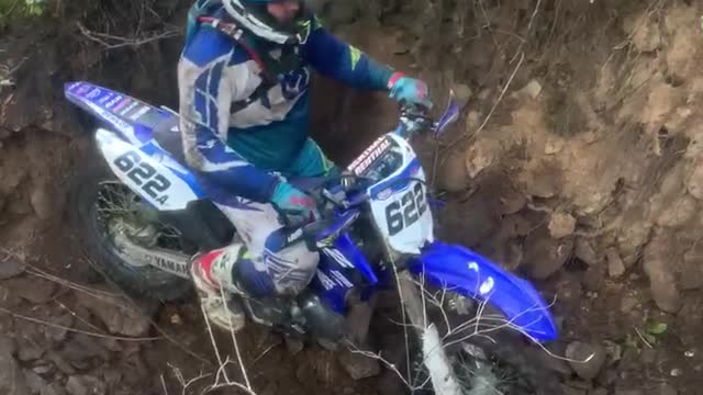 Dirt Bike Launches during Enduro Race