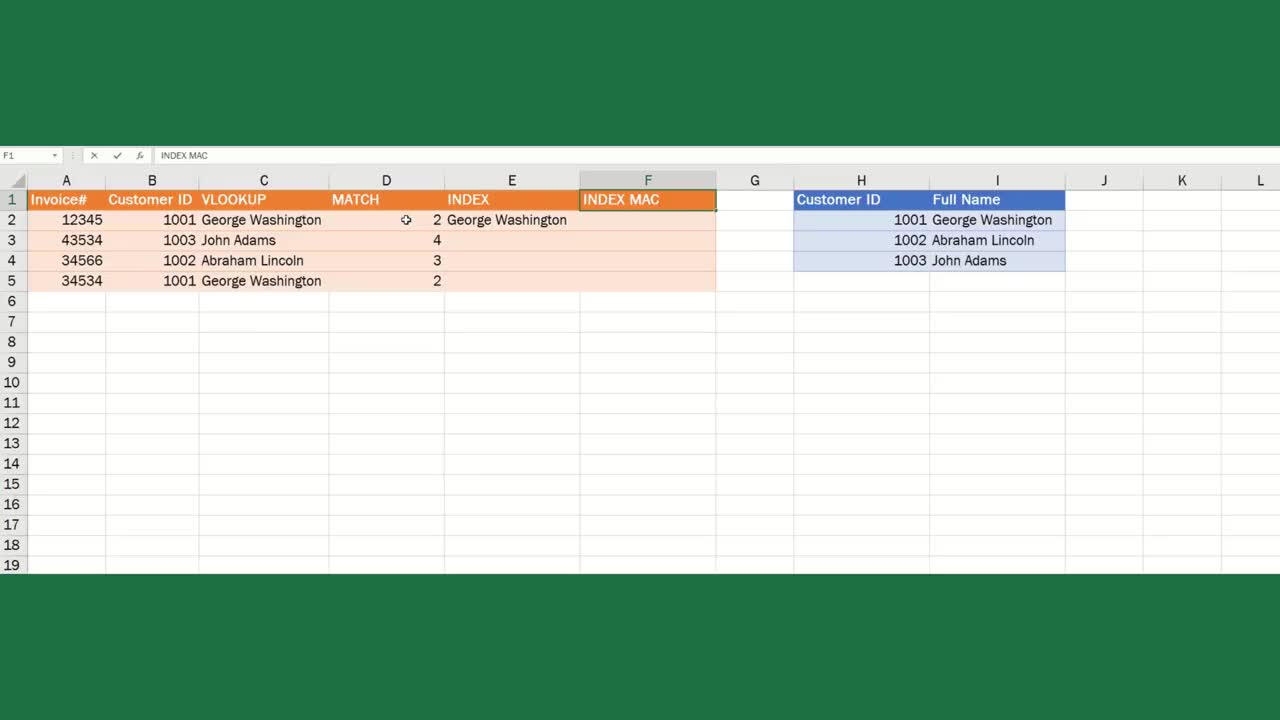 Alternative to Vlookup (Index Match)