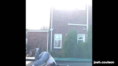 Stomach bounce flip faceplant