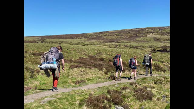 Mark Clark Portrush Taylor Clark and his friends in the Peak District 2021.