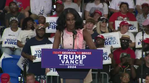 Michaelah Montgomery at Trump-Vance Atlanta rally