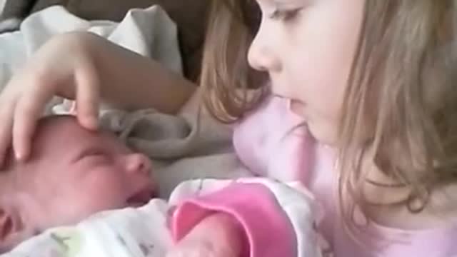 Emma holding Haley