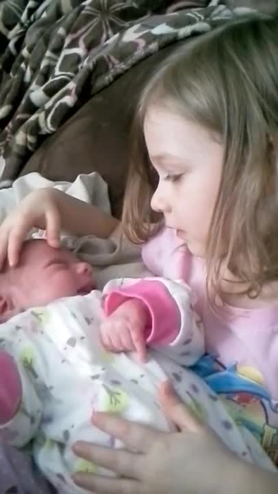 Emma holding Haley