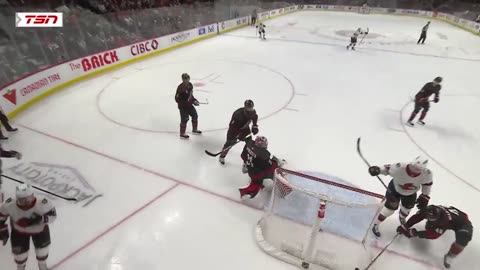 NHL - No angle is too tough for Thomas Chabot. 😳