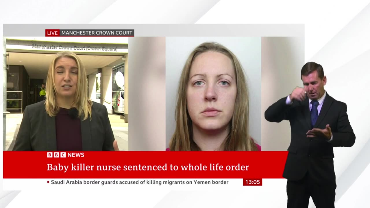 Baby serial killer nurse Lucy Letby given whole-life sentence