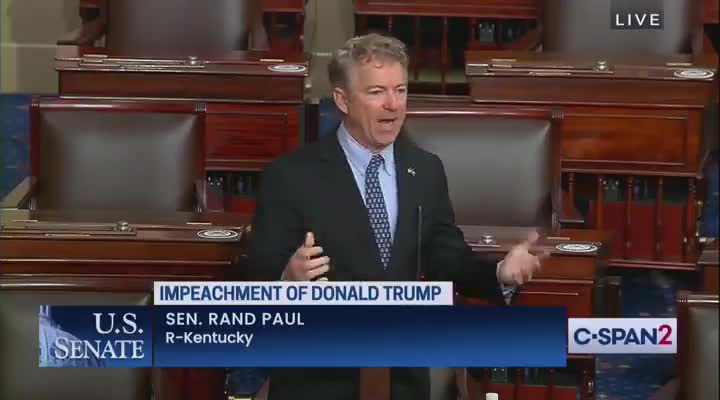 Senator Rand talking about violent speech