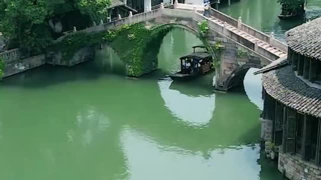 Small bridge and flowing water