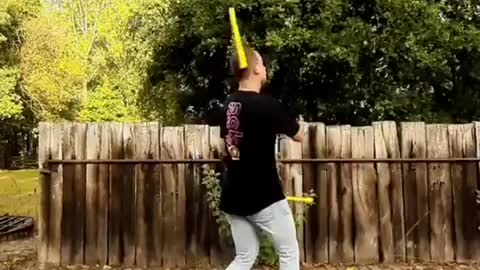 Guy Shows Off Incredible Nun chuck Skills