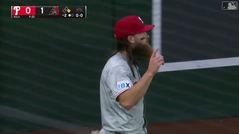 Brandon Marsh throws out Eugenio Suarez at 2nd base