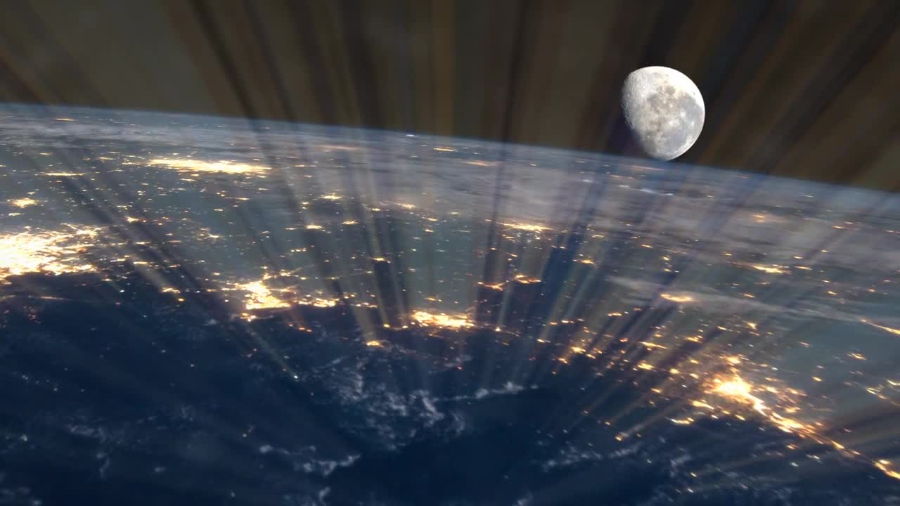 Earth's shining night.