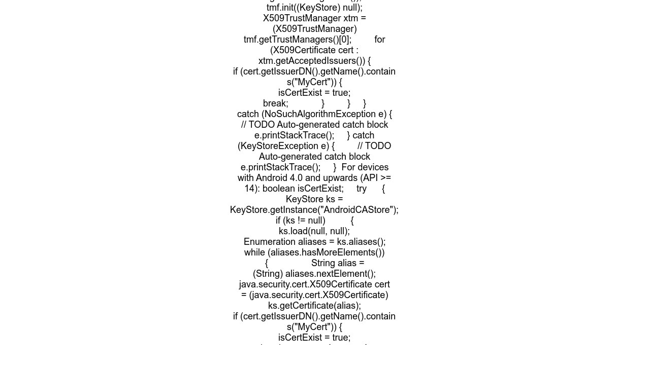 Detect installed certificate in my android device