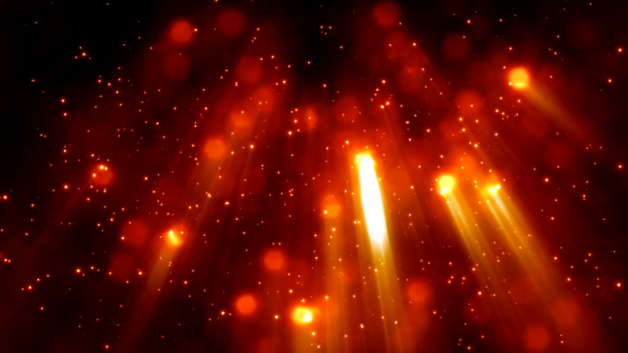 Background red hot particles video