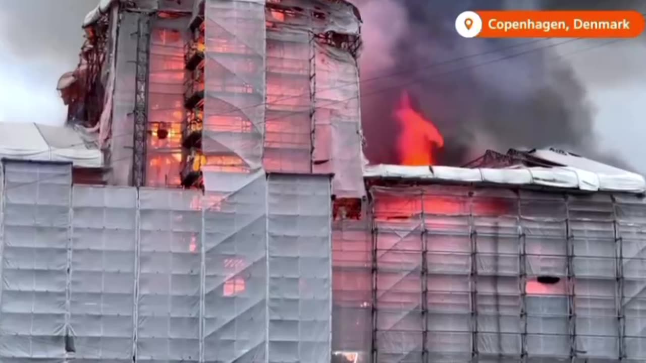 Fire breaks out at Copenhagen’s stock exchange