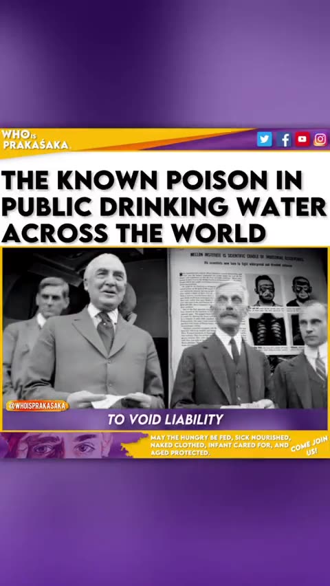 🚨🚨Why is something as poisonous as FLUORIDE, being used in our water supply?
