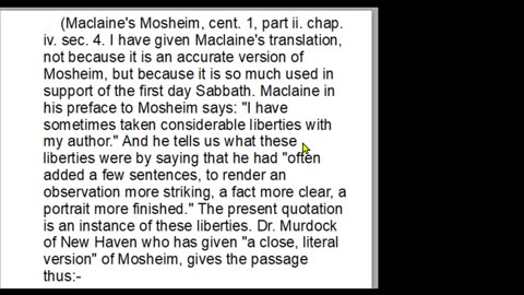 History of the Sabbath and First Day of the Week, Part 12