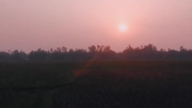 Sunsets in village