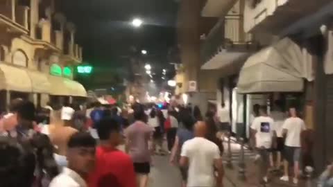 street party in Italy for winning the EURO champion part 2