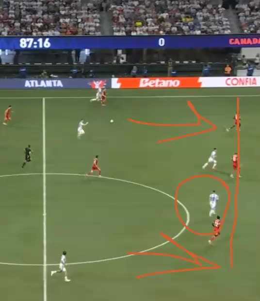 Messi Making Space Standing Still !