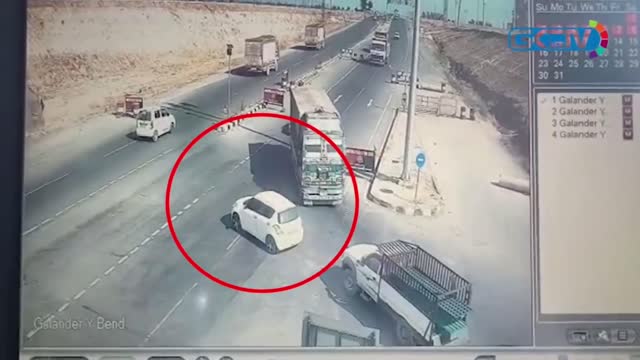 CCTV Record Accident Footage On Road Accident