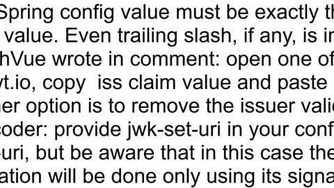 Iss claim not valid Keycloak