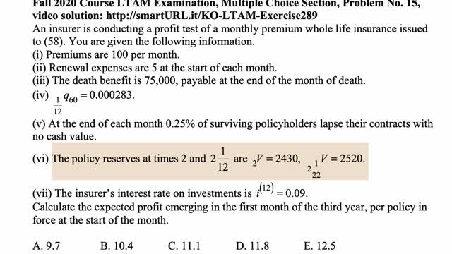 Exam LTAM exercise for January 23, 2021