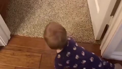 Baby Feel So Excited Finding His Sister