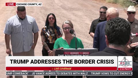 WATCH: Rachel Morin’s Mother Tells Her Story at Trump Border Visit in AZ - 8/22/24