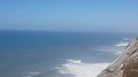 Nice waves on the beach in Pistera, Spain