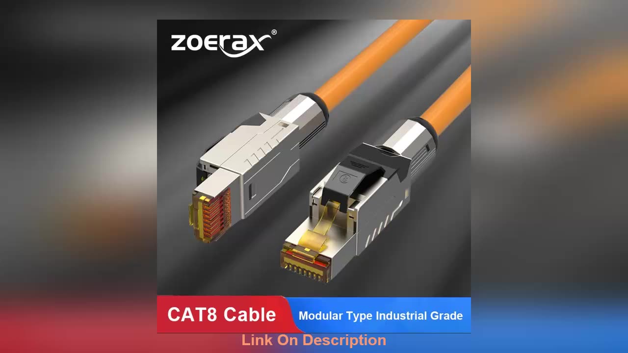 Slide ZoeRax Cat8 Ethernet Patch Cable S/FTP 22AWG Do