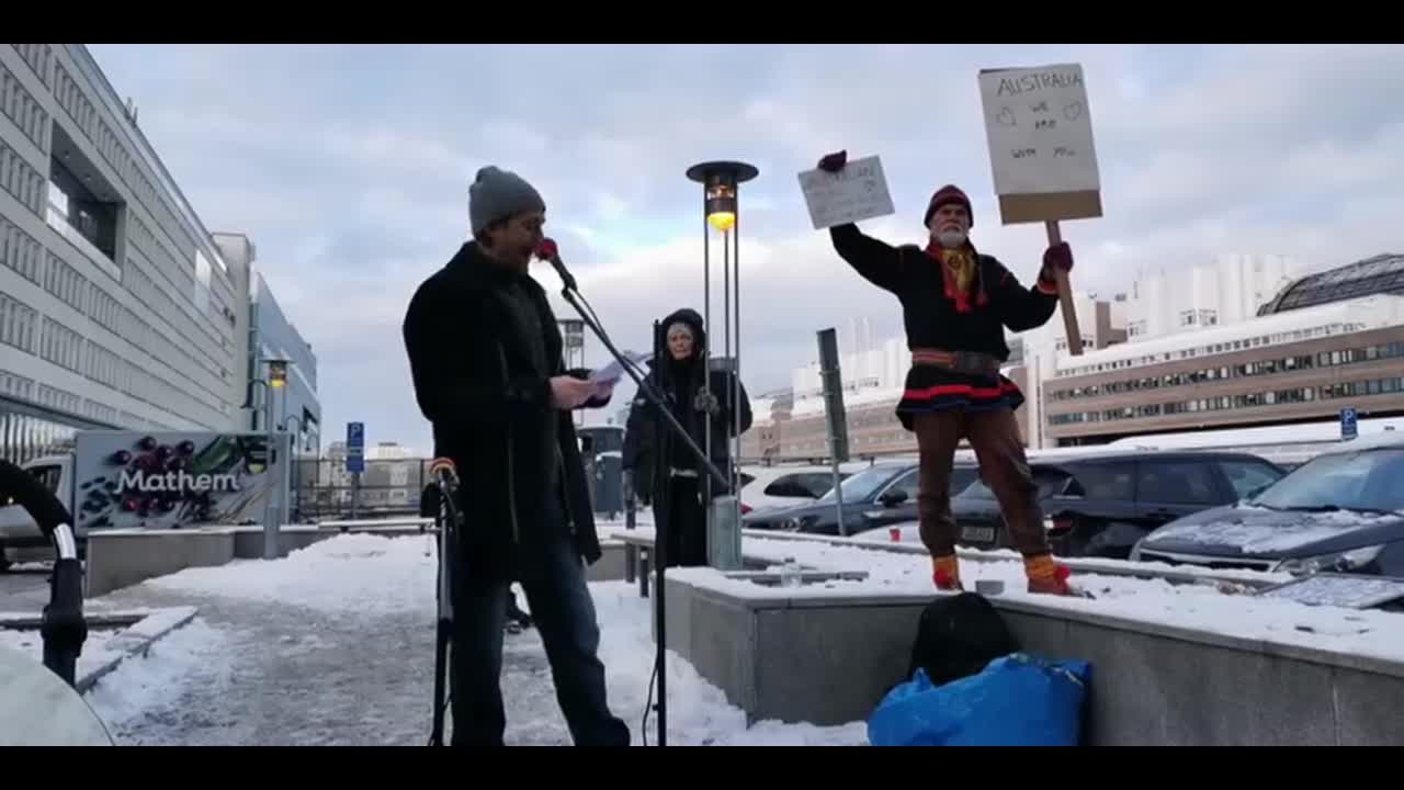 SOS Australia Manifestation Stockholm den 4 december 2021