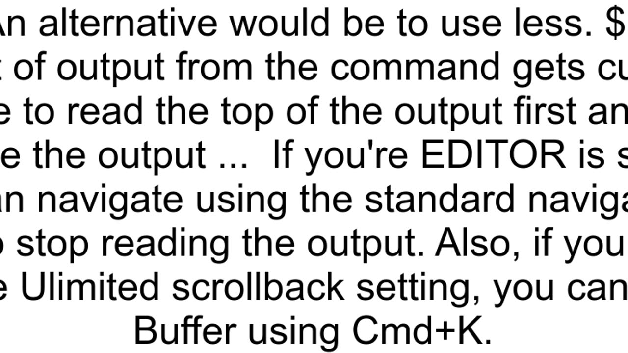 How can I scroll up more increase the scroll buffer in iTerm2