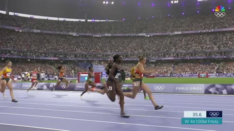 Sha’Carri Richardson's blistering, come-from-behind anchor leg ices 4x100m gold _ Paris Olympics