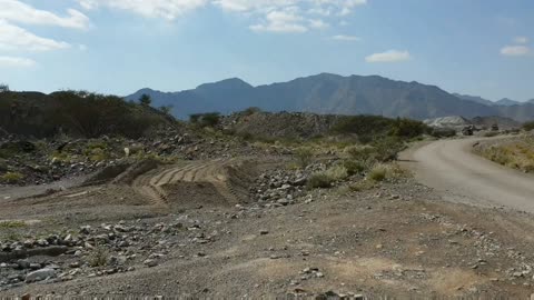 See Fujairah Mountains in the back