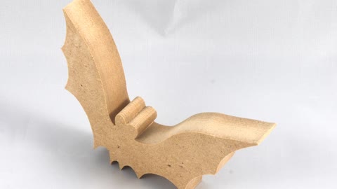 Handmade Halloween Bat Cutout Wood Animal for Crafts