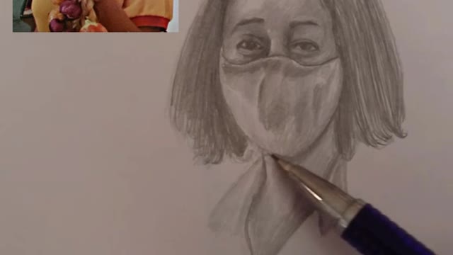 Drawing pencil retrat