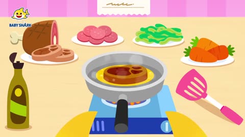 (NEW) Baby shark and thief baby shark who can cook the best burger