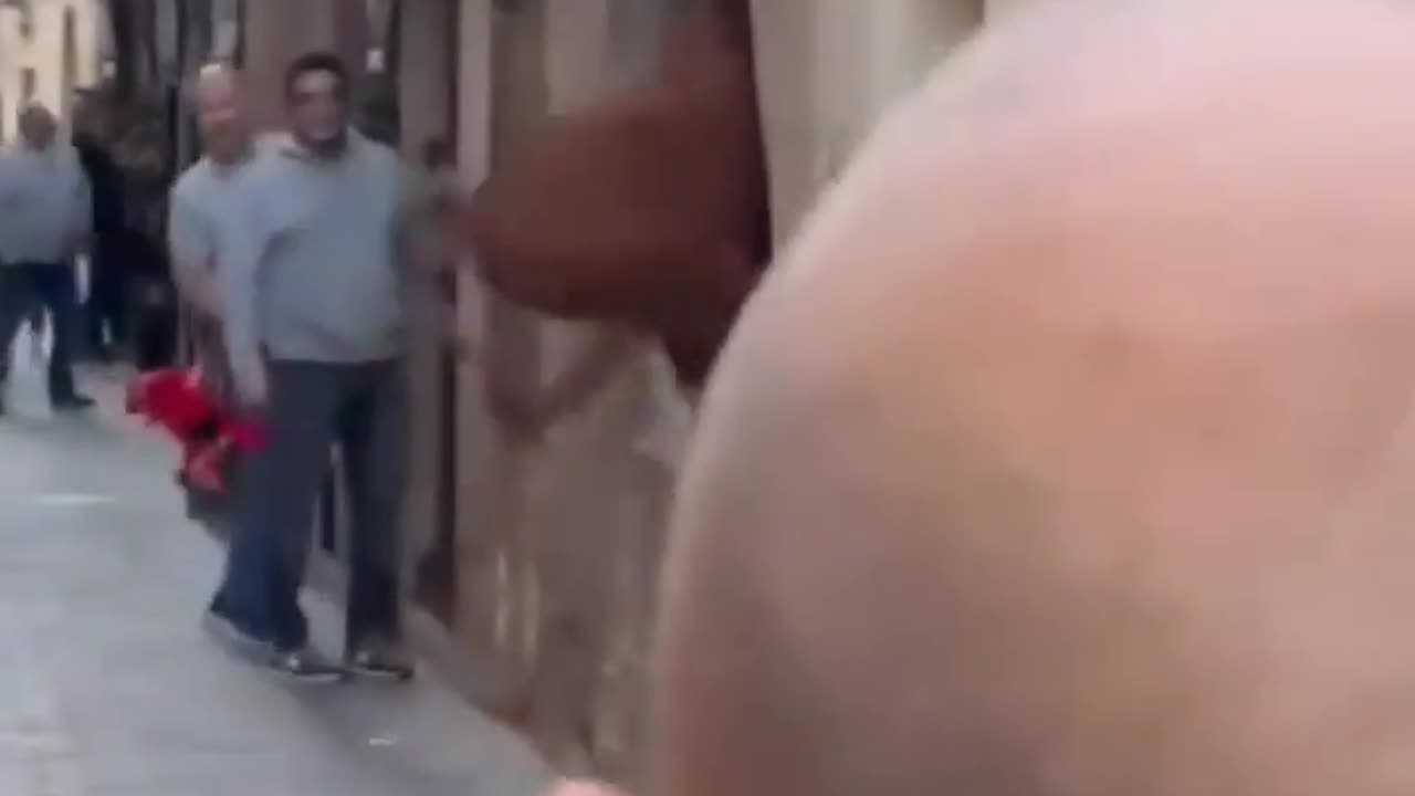 The bull broke into the house.