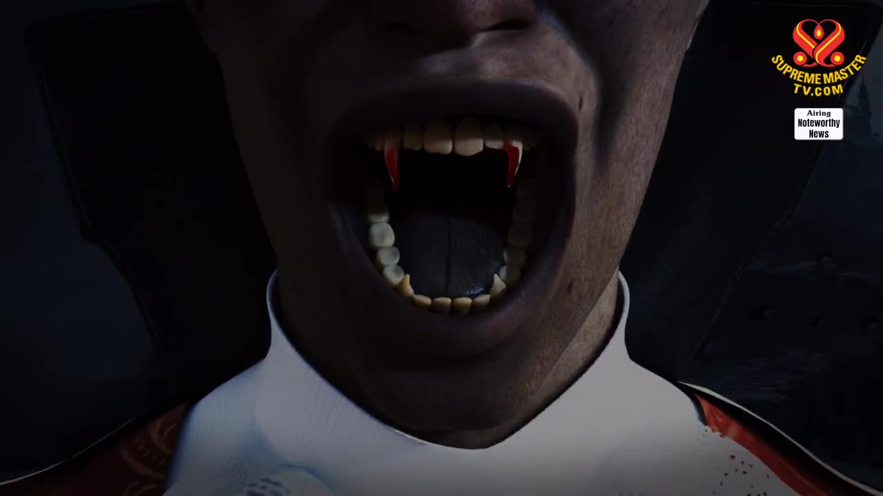 Ignore those who keep telling u 2 b vegan! Ur blood-dripping mouth looks cool 2 Dracula!