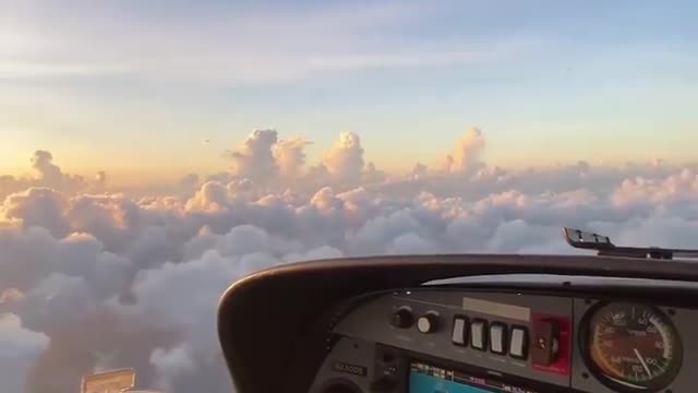 Have you ever seen the first view of flying a plane?