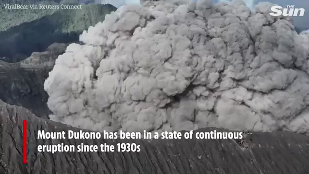 Terrifying moment climbers run for their lives as Indonesian volcano erupts right in front of them