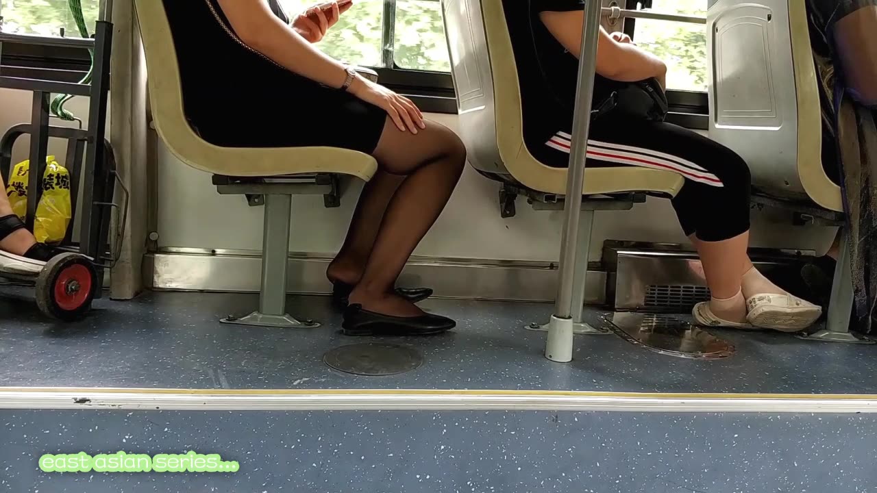 Shoeplay on public bus...