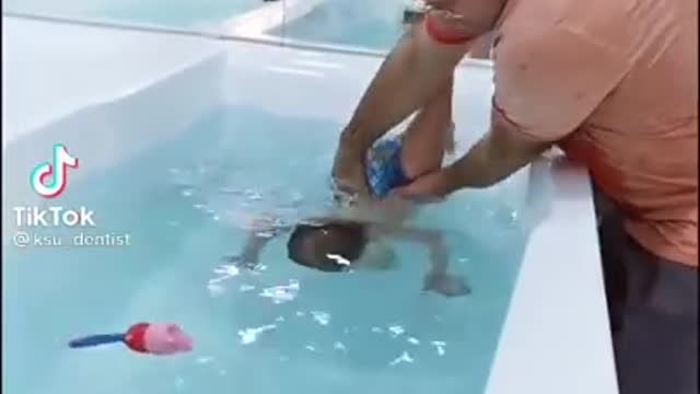 Kids swimming video