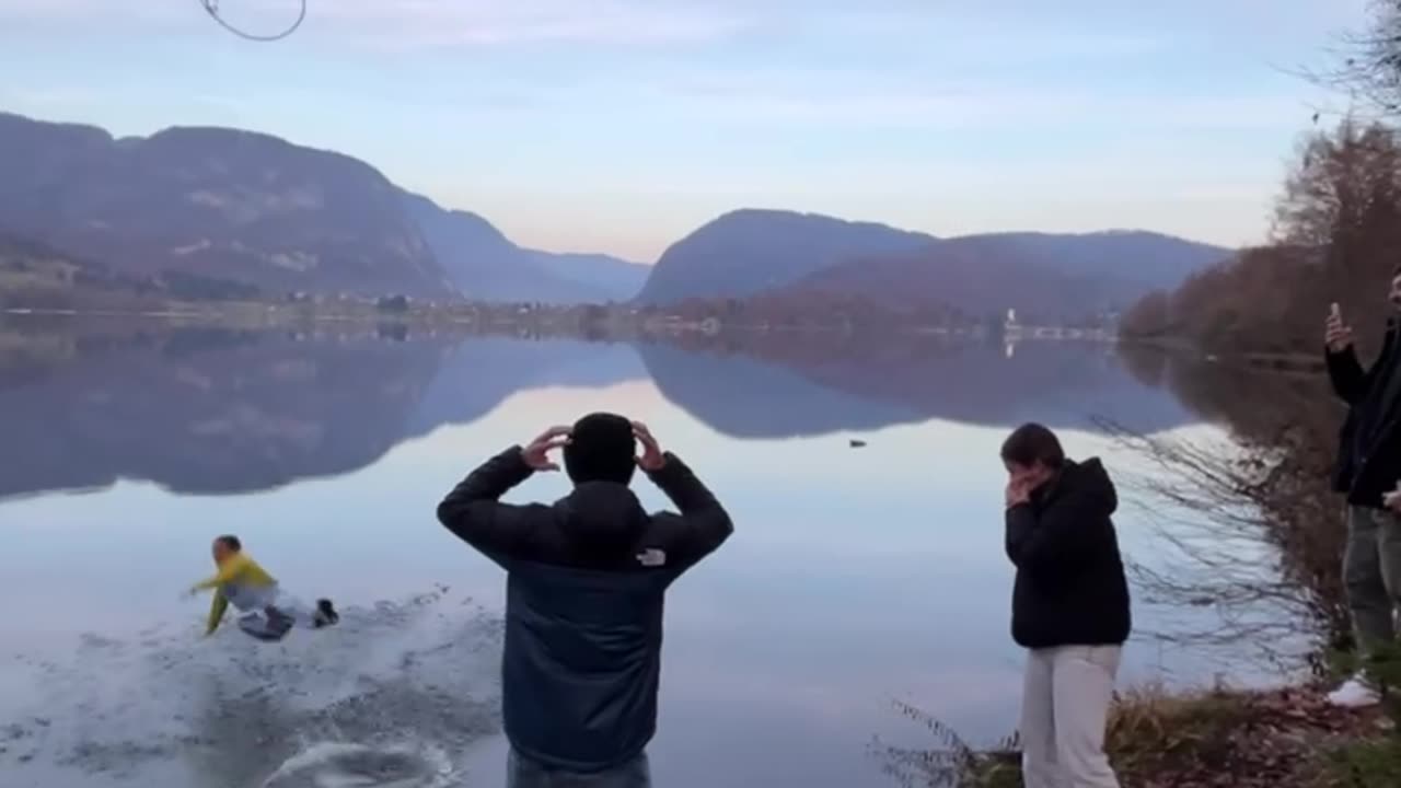 Rope Swing Fail at Lake Bohinj